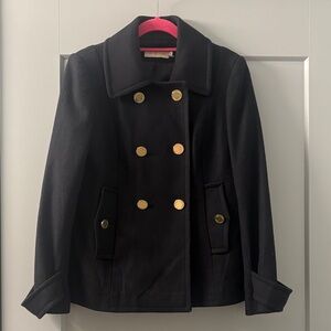 Tory Burch Peacoat with Gold Buttons Size 8